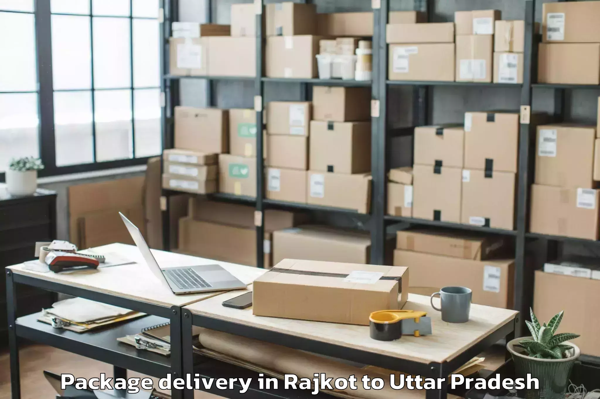 Hassle-Free Rajkot to Mauranipur Package Delivery